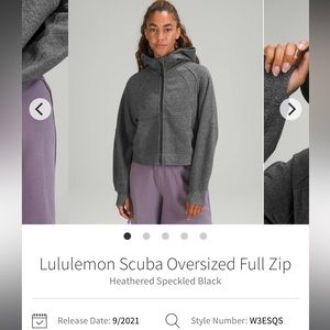 Lululemon Scuba Oversized Full Zip